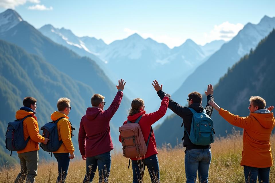 Expédition de groupe et team building en montagne